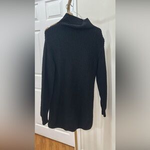 Aritzia Black Cowl Neck Sweater Dress